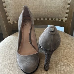 Vince Camuto Grey Suede Suede Heel
